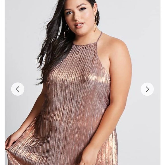 ❣️RESERVED❣️🆕Metallic #Pleated Cami #Dress NWT 🌟 - Picture 2 of 8